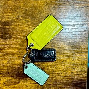Coach Tag Leather Keychain Purse Accessory